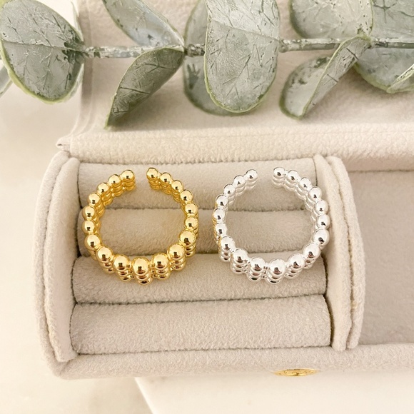 925 Sterling Silver Bead Ring Ball Ring Minimalist Ring Stackable Ring Band - Picture 8 of 10